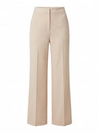 HIGH-WAISTED WIDE-LEG CREASED TROUSERS