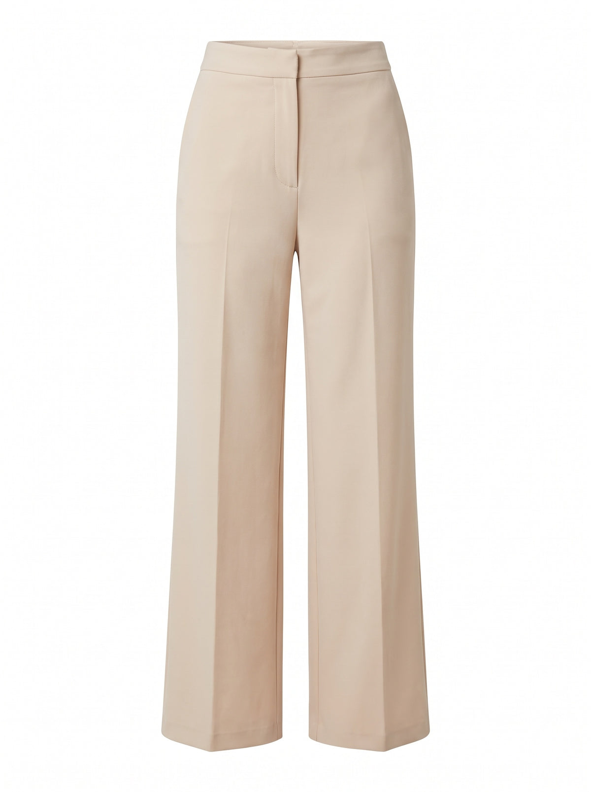 HIGH-WAISTED WIDE-LEG CREASED TROUSERS