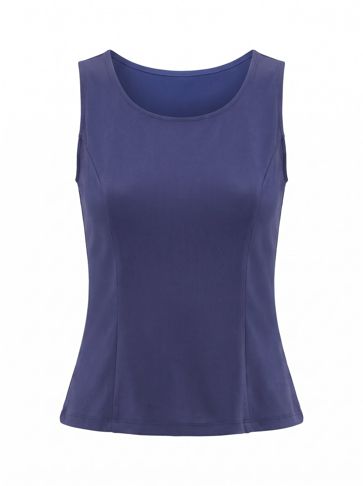 SCOOP NECK SLEEVELESS FITTED TOP