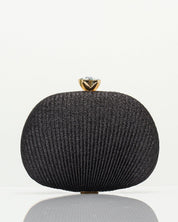 TEXTURED OVAL CLUTCH