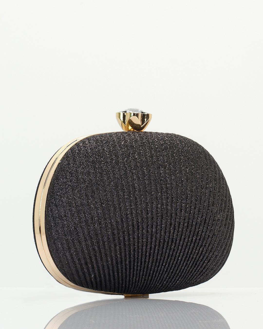 TEXTURED OVAL CLUTCH