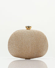 TEXTURED OVAL CLUTCH