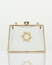 Diamond Clear Handbag With Gold Shine On The Side