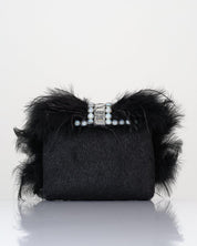 FEATHER EMBELLISHED HANDBAG