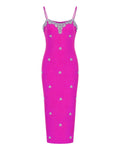 CRYSTAL SCATTER MIDI DRESS