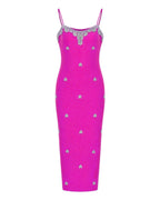 CRYSTAL SCATTER MIDI DRESS
