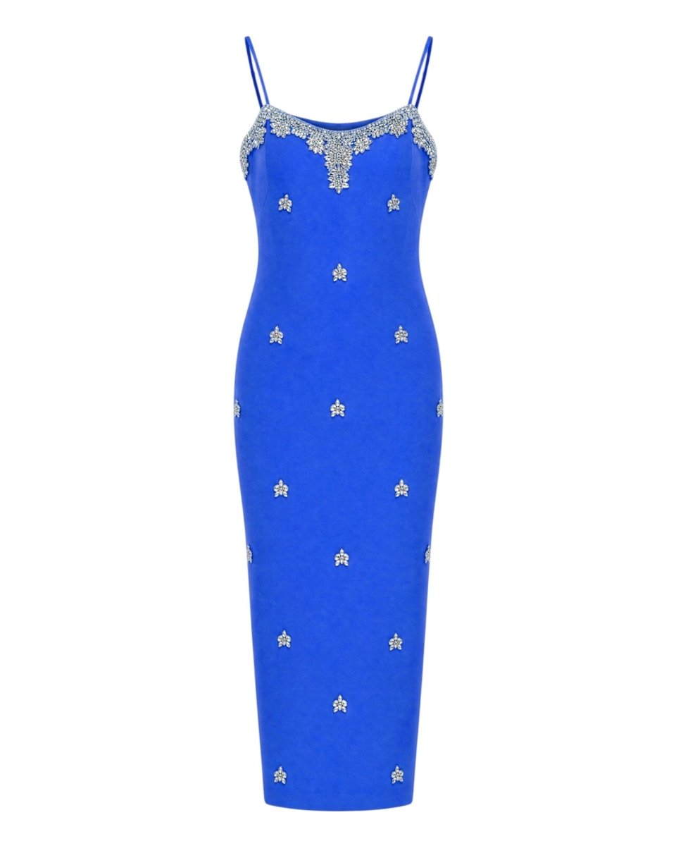 CRYSTAL SCATTER MIDI DRESS
