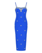 CRYSTAL SCATTER MIDI DRESS