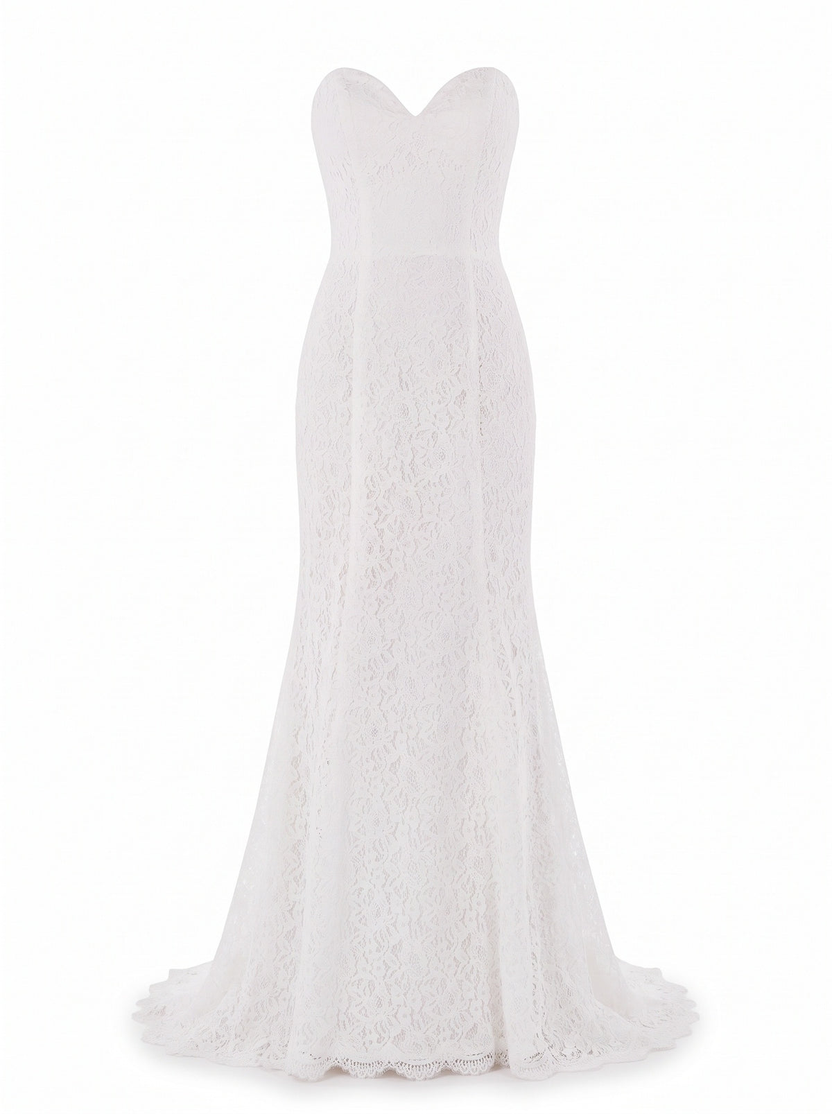 Strapless Lace Bridal Gown