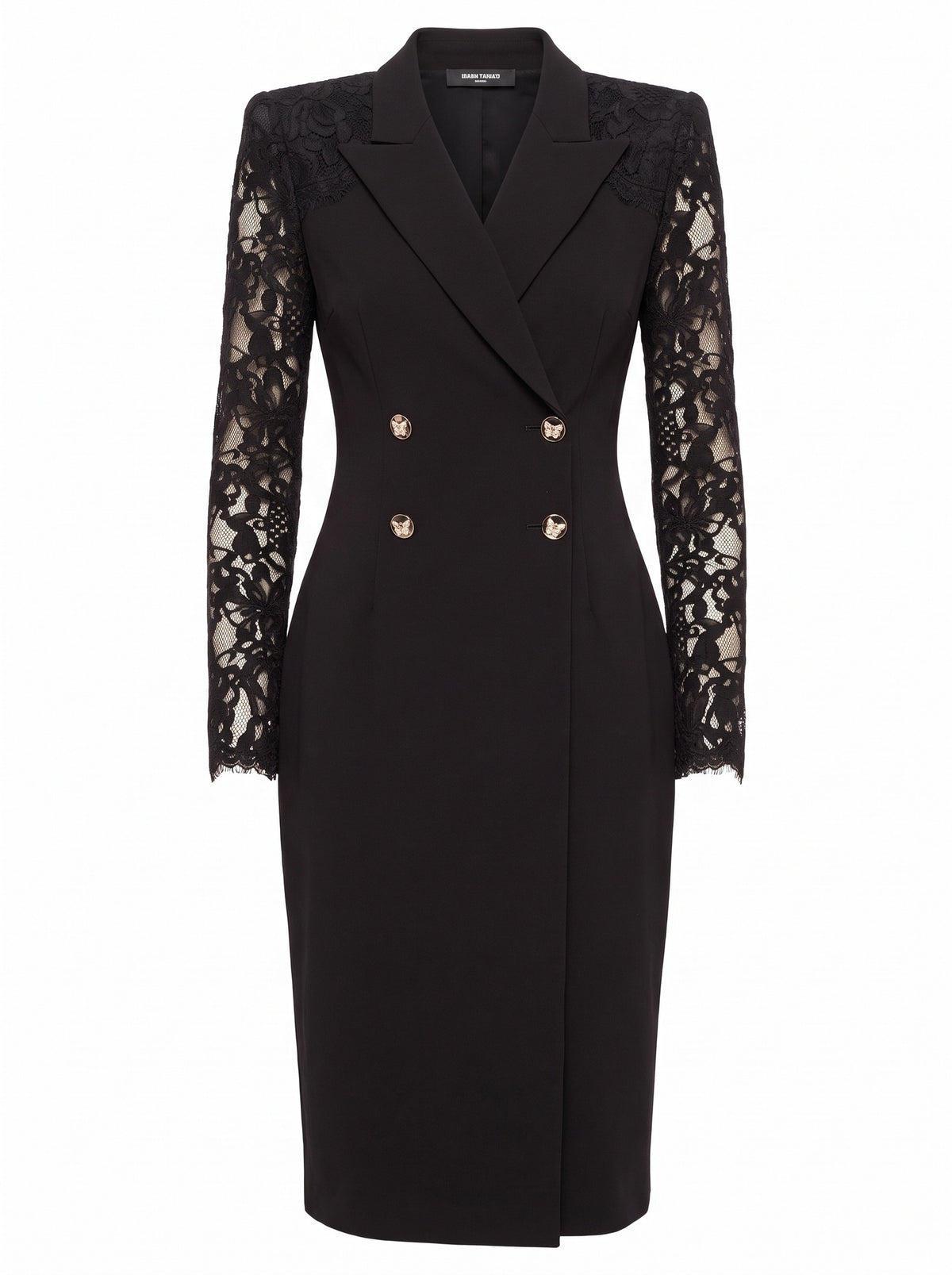 Lace Sleeve Blazer Dress