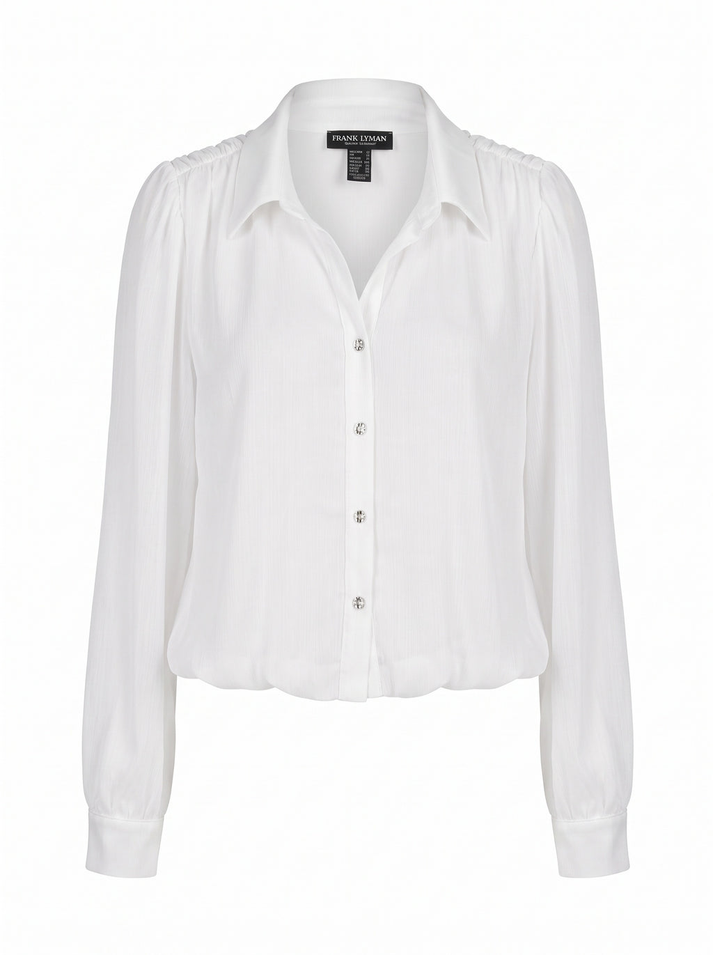 CRYSTAL BUTTON BLOUSON SHIRT