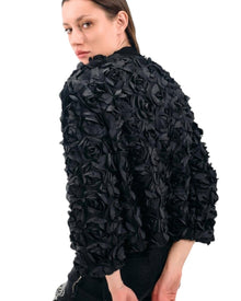 3D FLORAL TEXTURED BOLERO