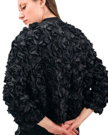 3D FLORAL TEXTURED BOLERO
