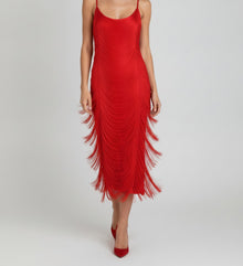 TEXTURED MIDI DRESS