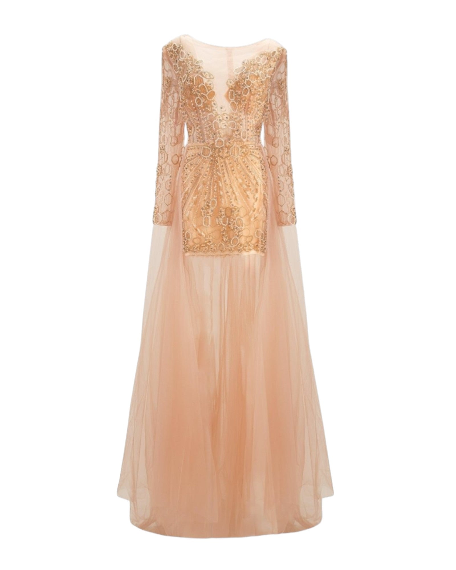 EMBELLISHED TULLE GOWN