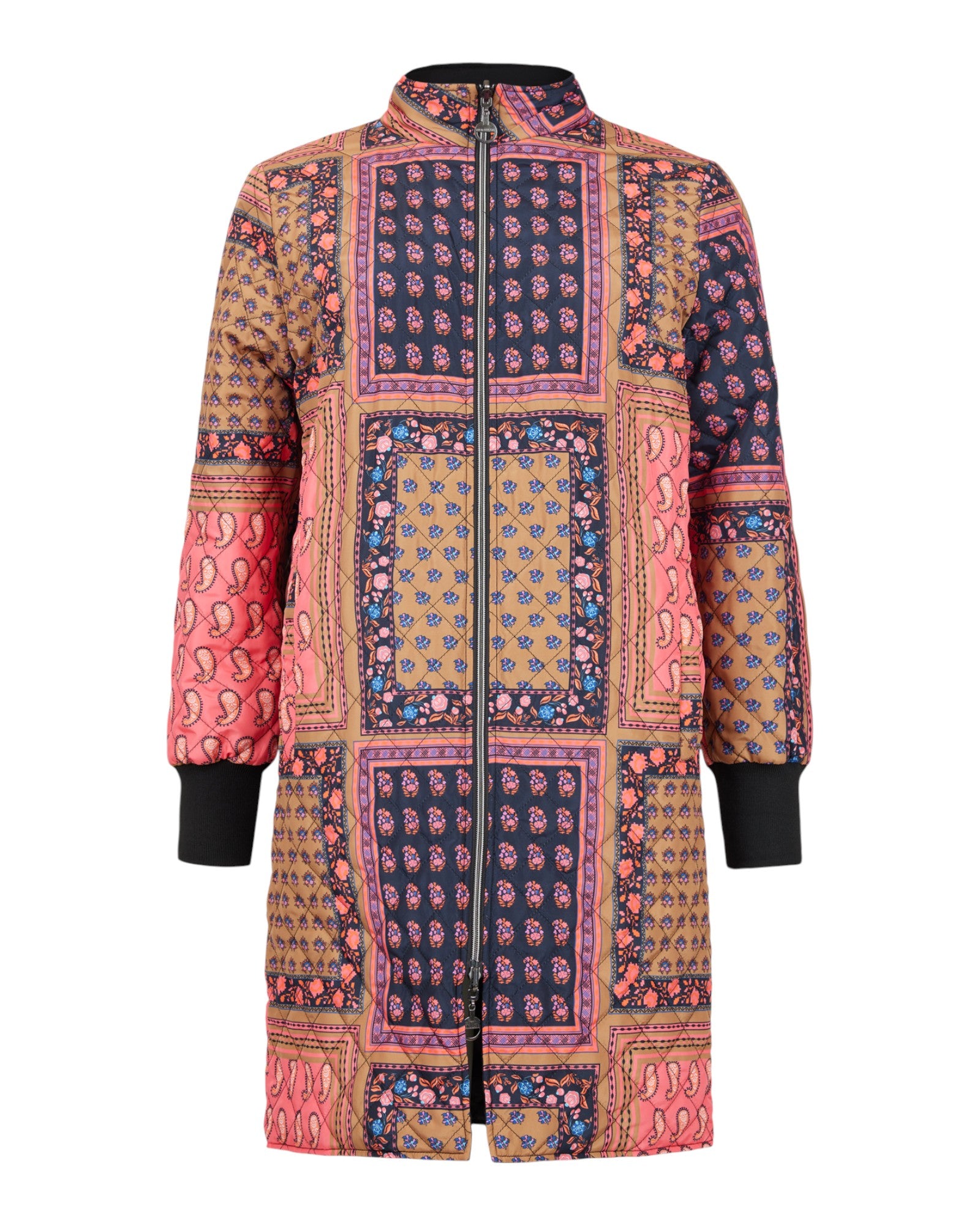 REVERSIBLE PATCHWORK QUILTED COAT