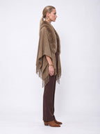 FRINGED CAPE JACKET