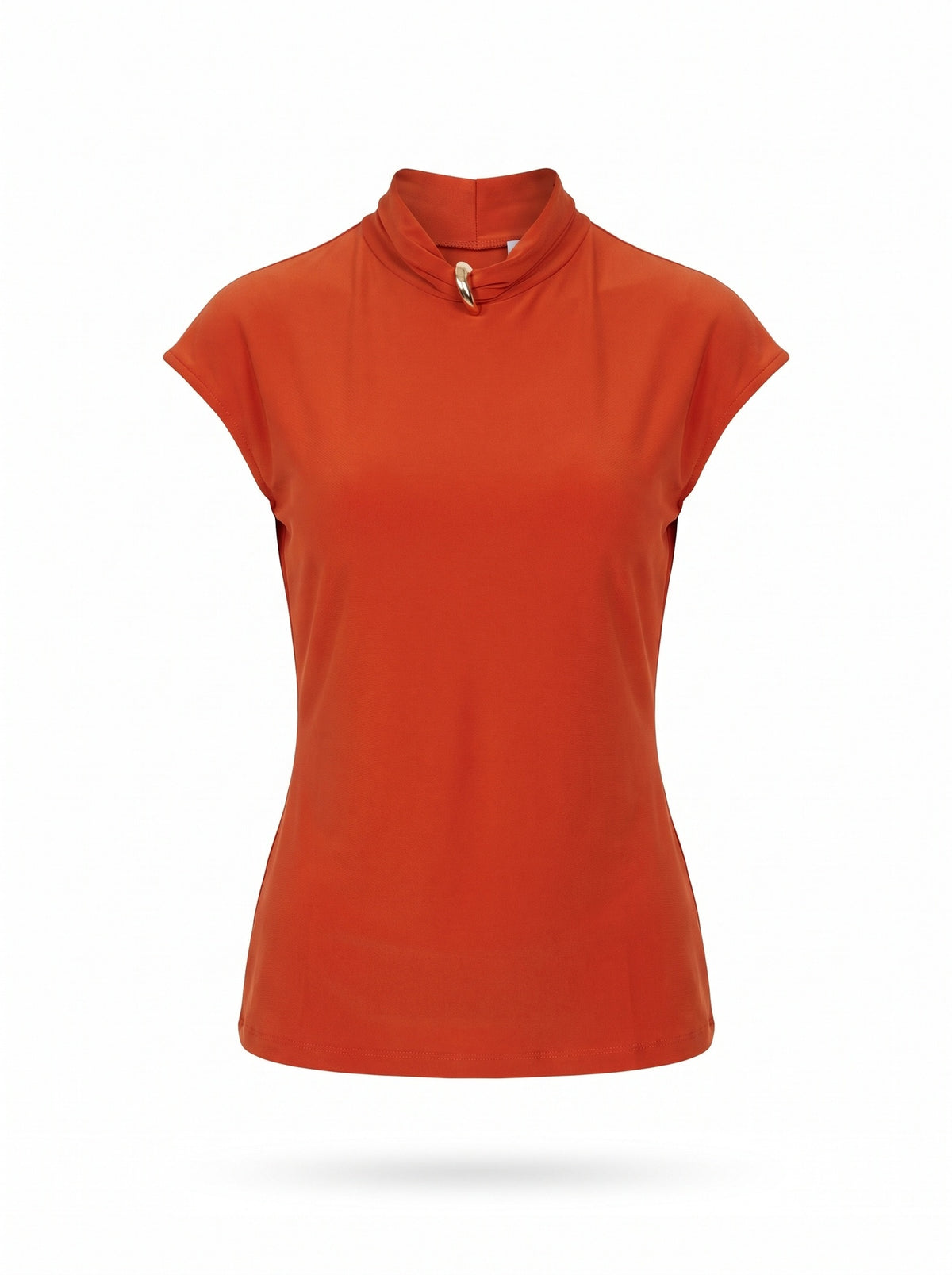 Metal Neck Detail Blouse