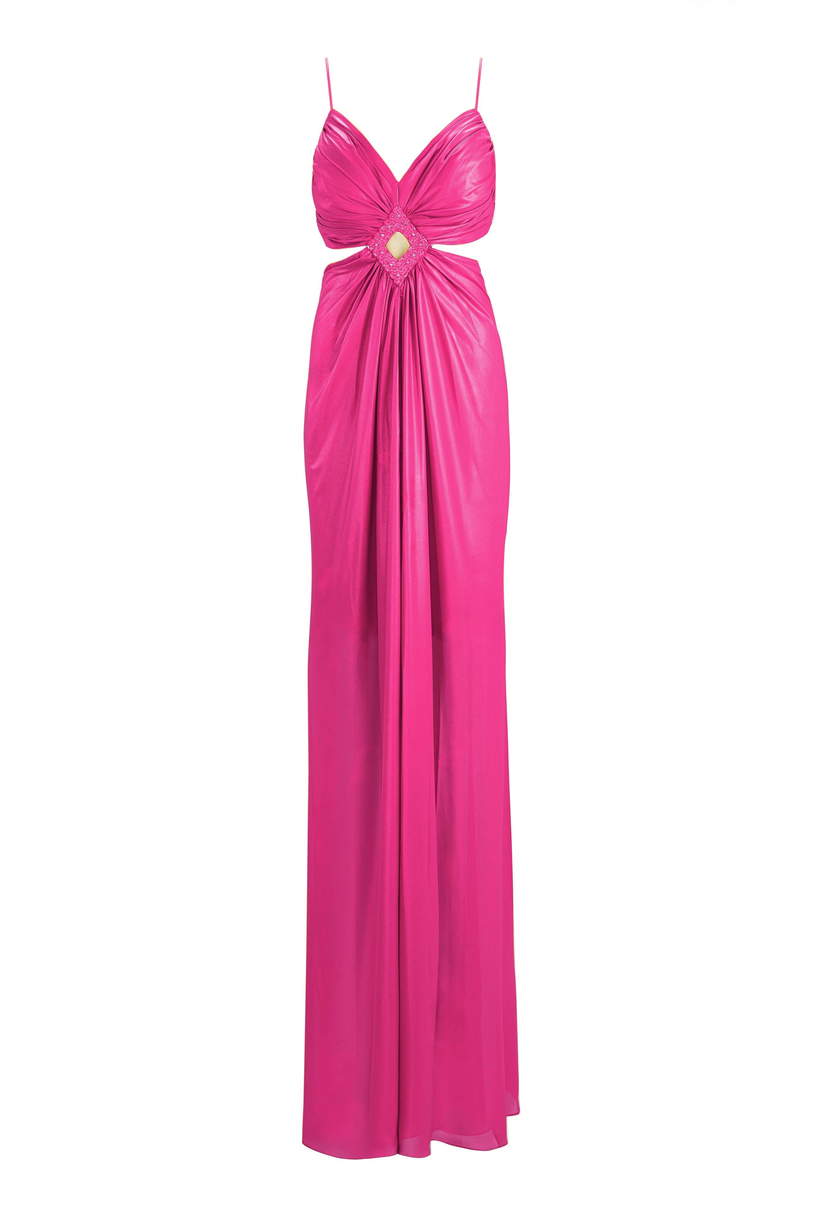 CUTOUT DRAPED GOWN