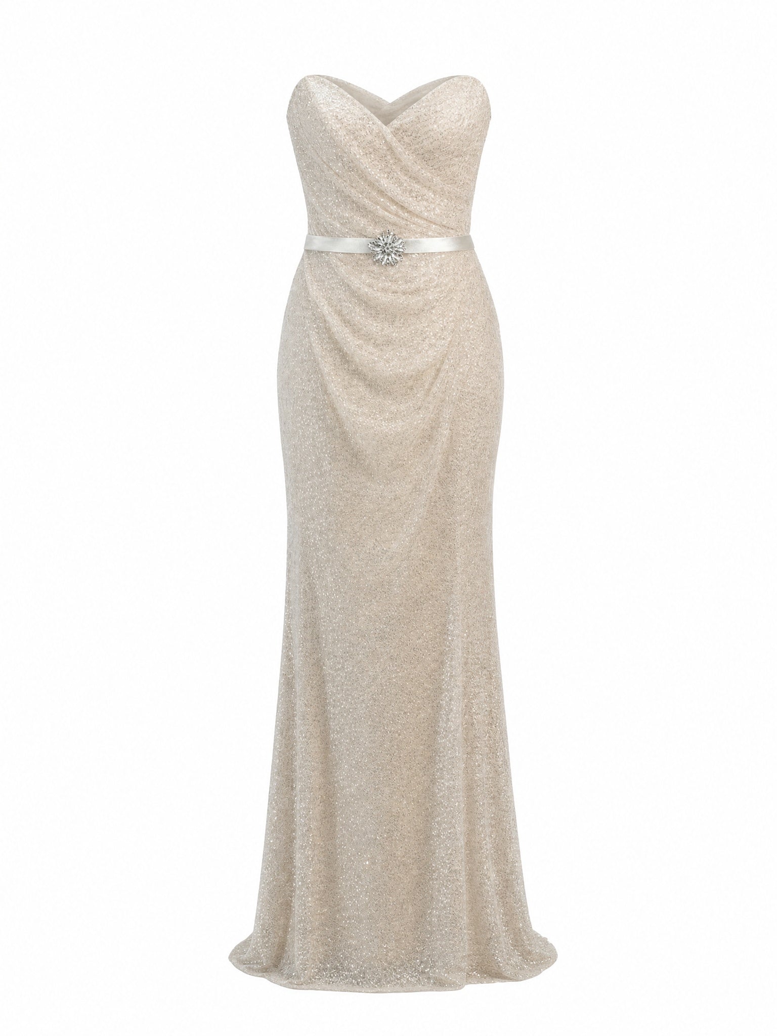 SEQUIN SWEETHEART COLUMN GOWN