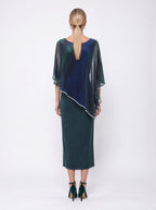 ELEGANT SHEER OVERLAY DRESS
