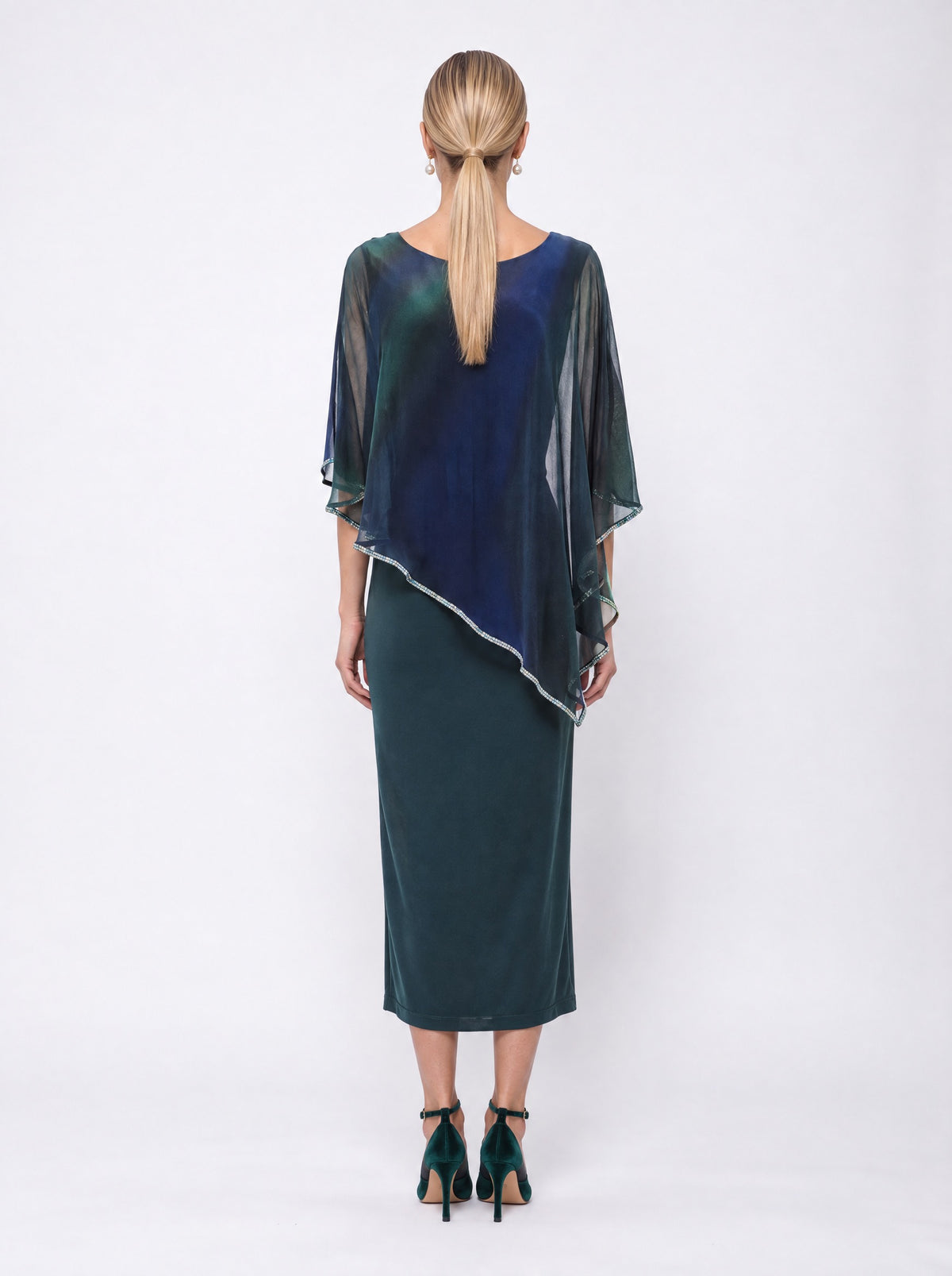 ELEGANT SHEER OVERLAY DRESS