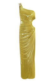 CUTOUT DRAPED GOWN