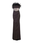 FEATHER CORSET GOWN
