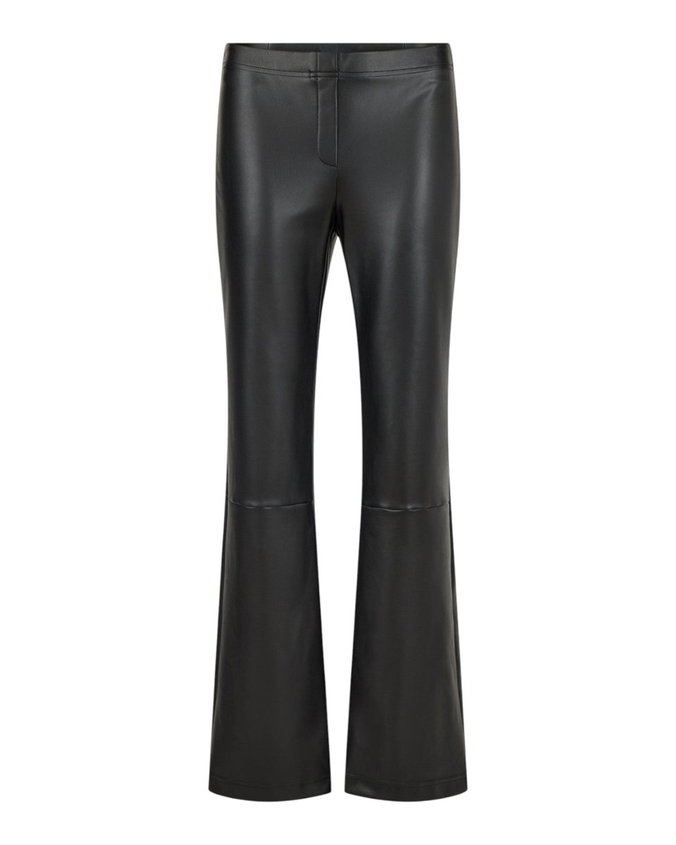 FLARED FAUX LEATHER PANTS