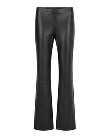 FLARED FAUX LEATHER PANTS
