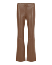 FLARED FAUX LEATHER PANTS