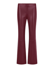 FLARED FAUX LEATHER PANTS