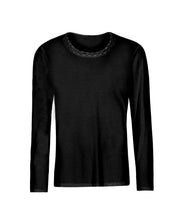 BRAIDED NECKLINE BLOUSE