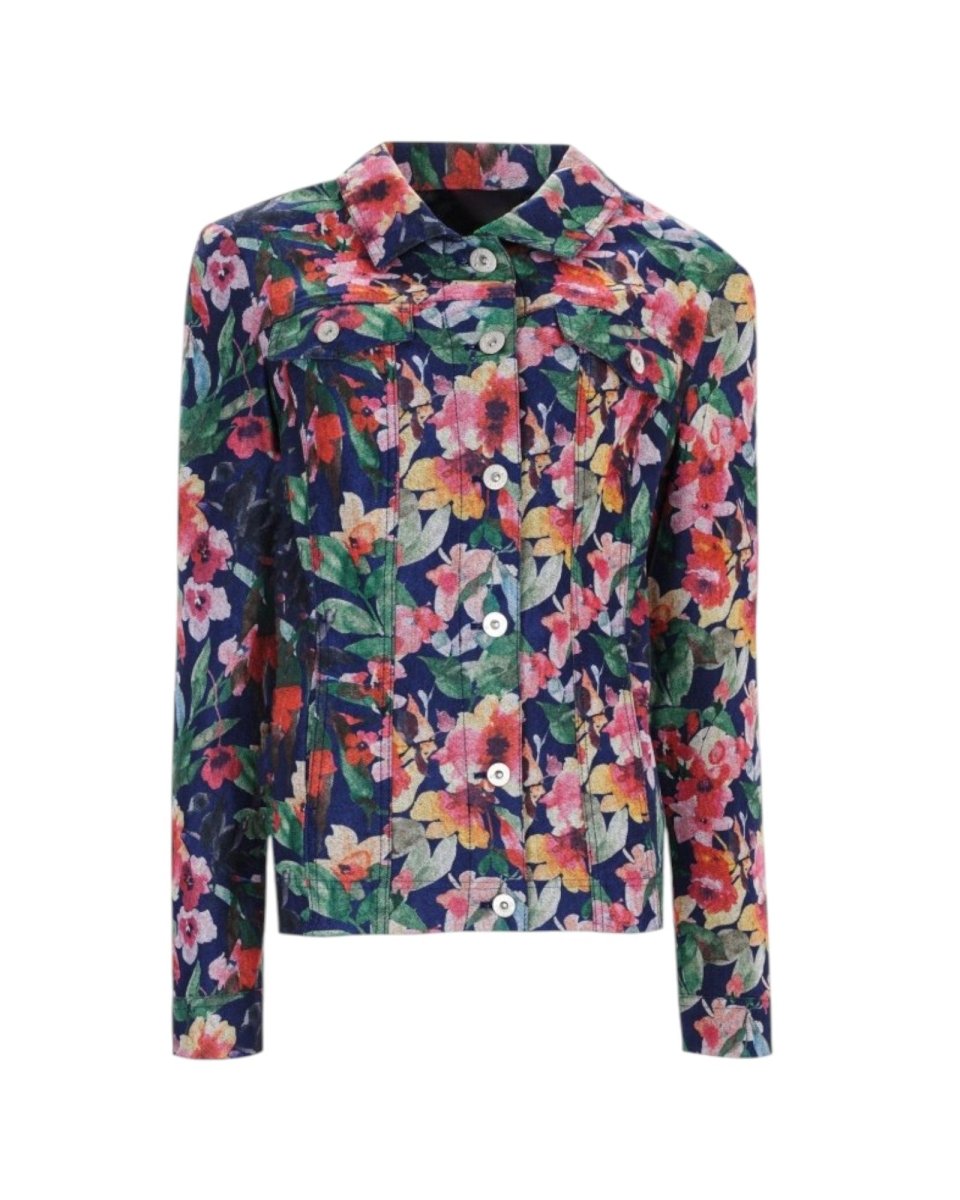 FLORAL PRINT STRUCTURED JACKET