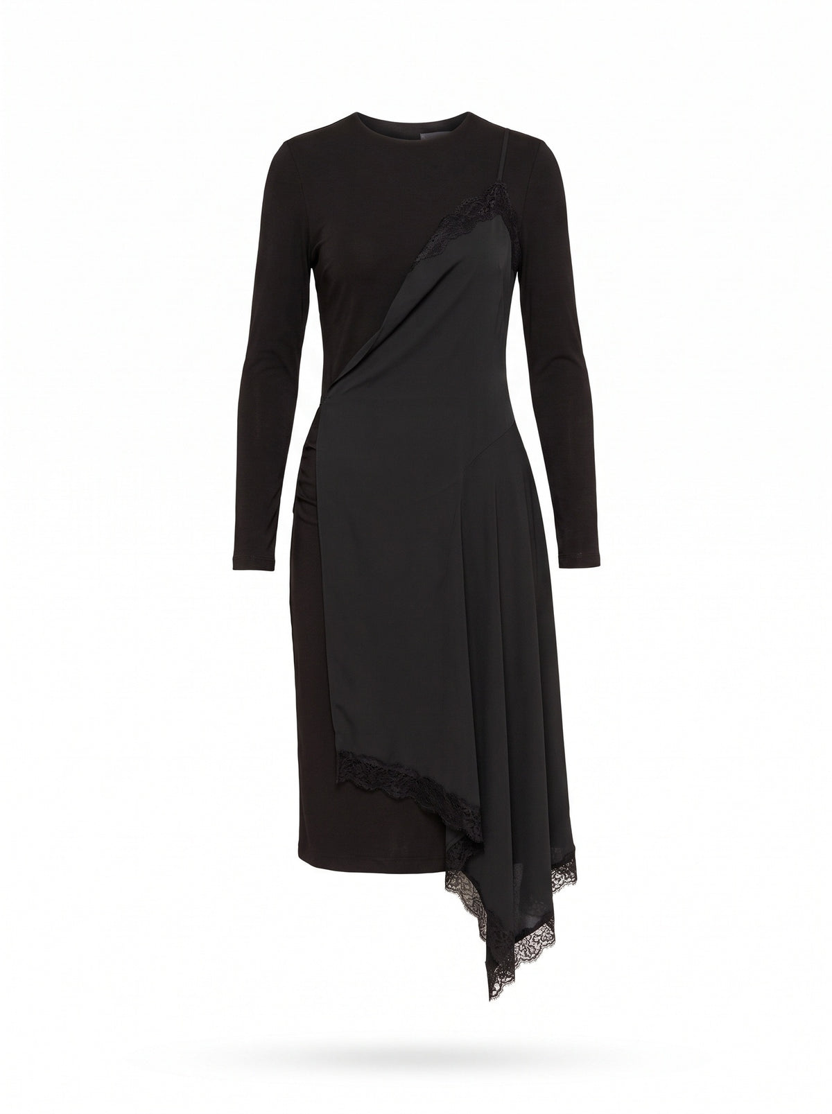 Asymmetric Drape Detail Dress