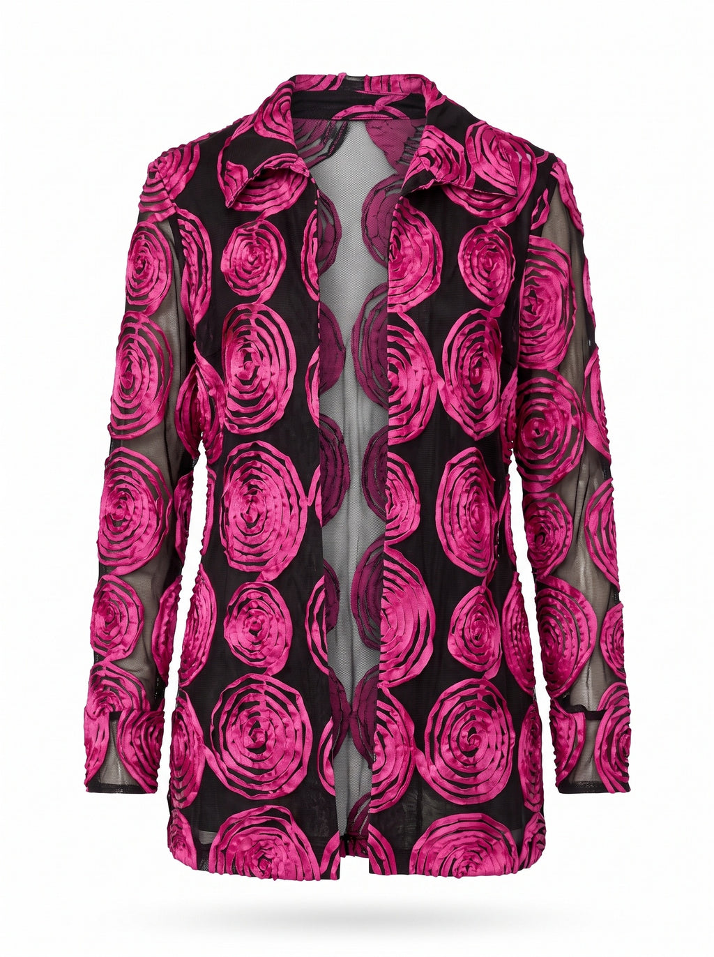 Rose Print Long Jacket