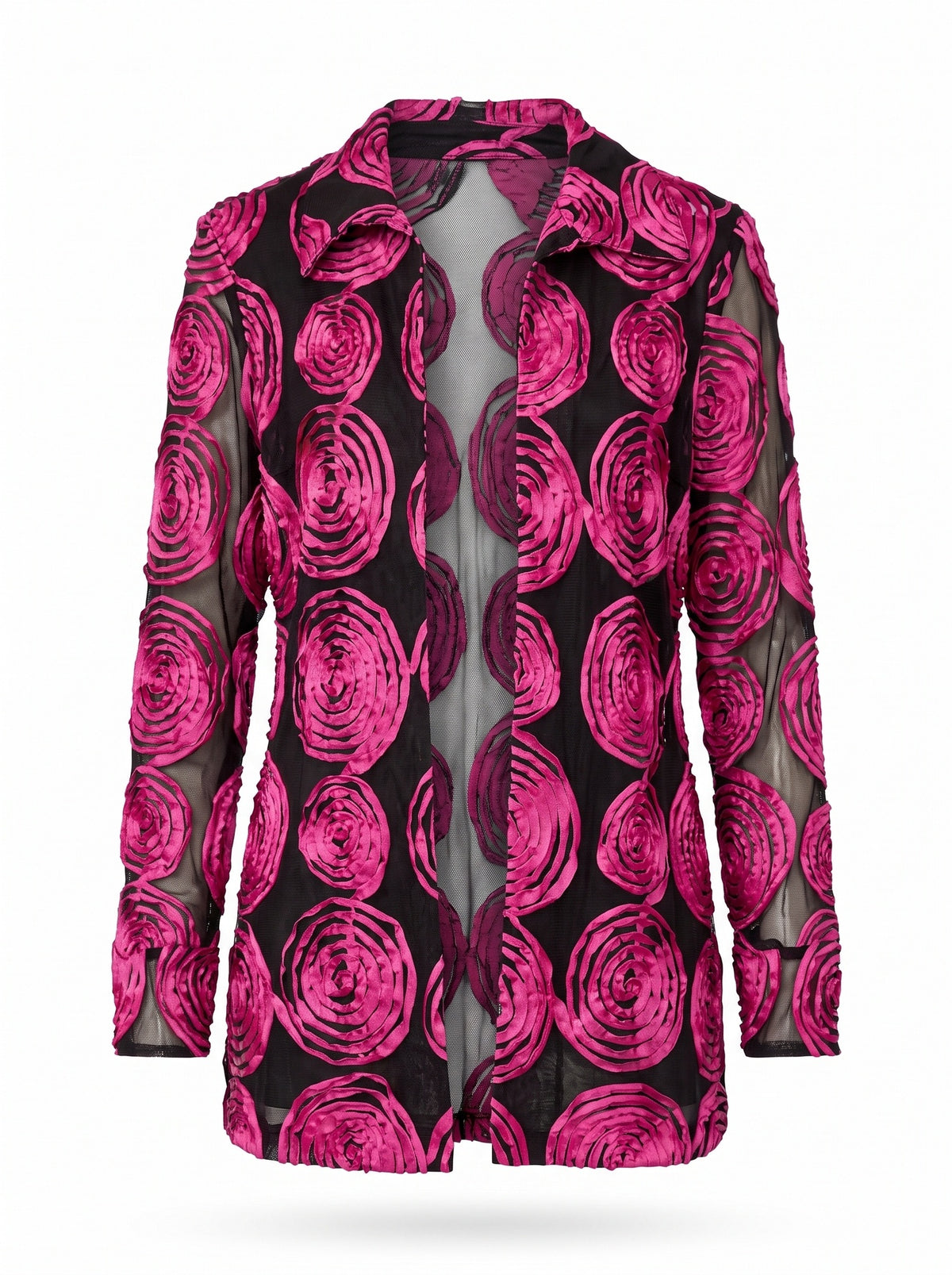 Rose Print Long Jacket