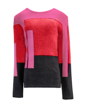 GRAPHIC BLOCK KNIT SWEATER
