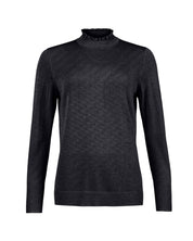 RUFFLE MOCK-NECK KNIT