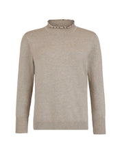 RUFFLE MOCK-NECK KNIT