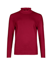 RUFFLE MOCK-NECK KNIT