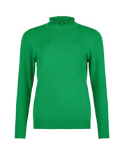 RUFFLE MOCK-NECK KNIT