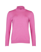 RUFFLE MOCK-NECK KNIT