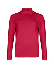 RUFFLE MOCK-NECK KNIT