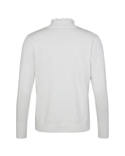 RUFFLE MOCK-NECK KNIT