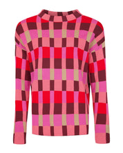 VIBRANT CHECK KNIT SWEATER