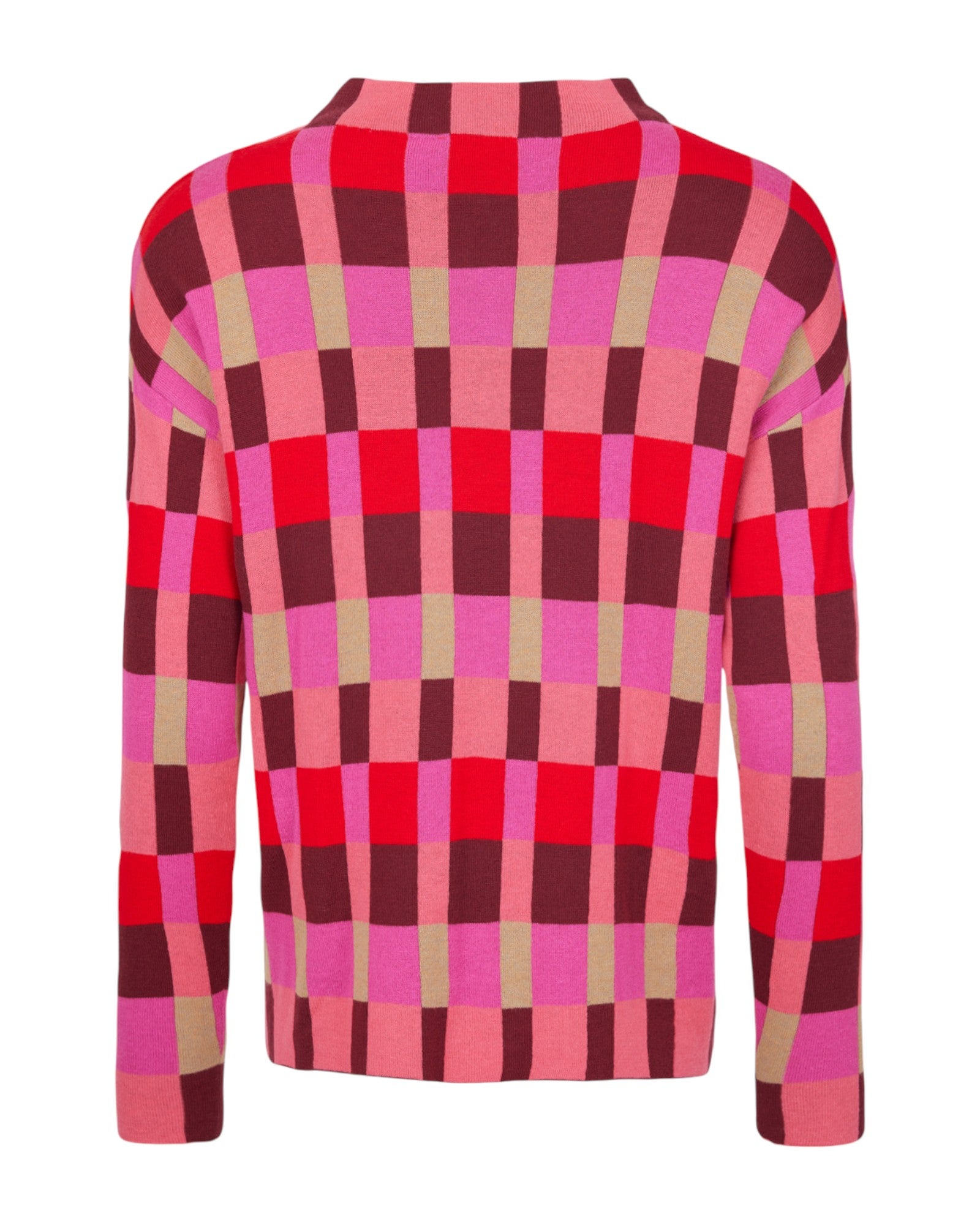 VIBRANT CHECK KNIT SWEATER