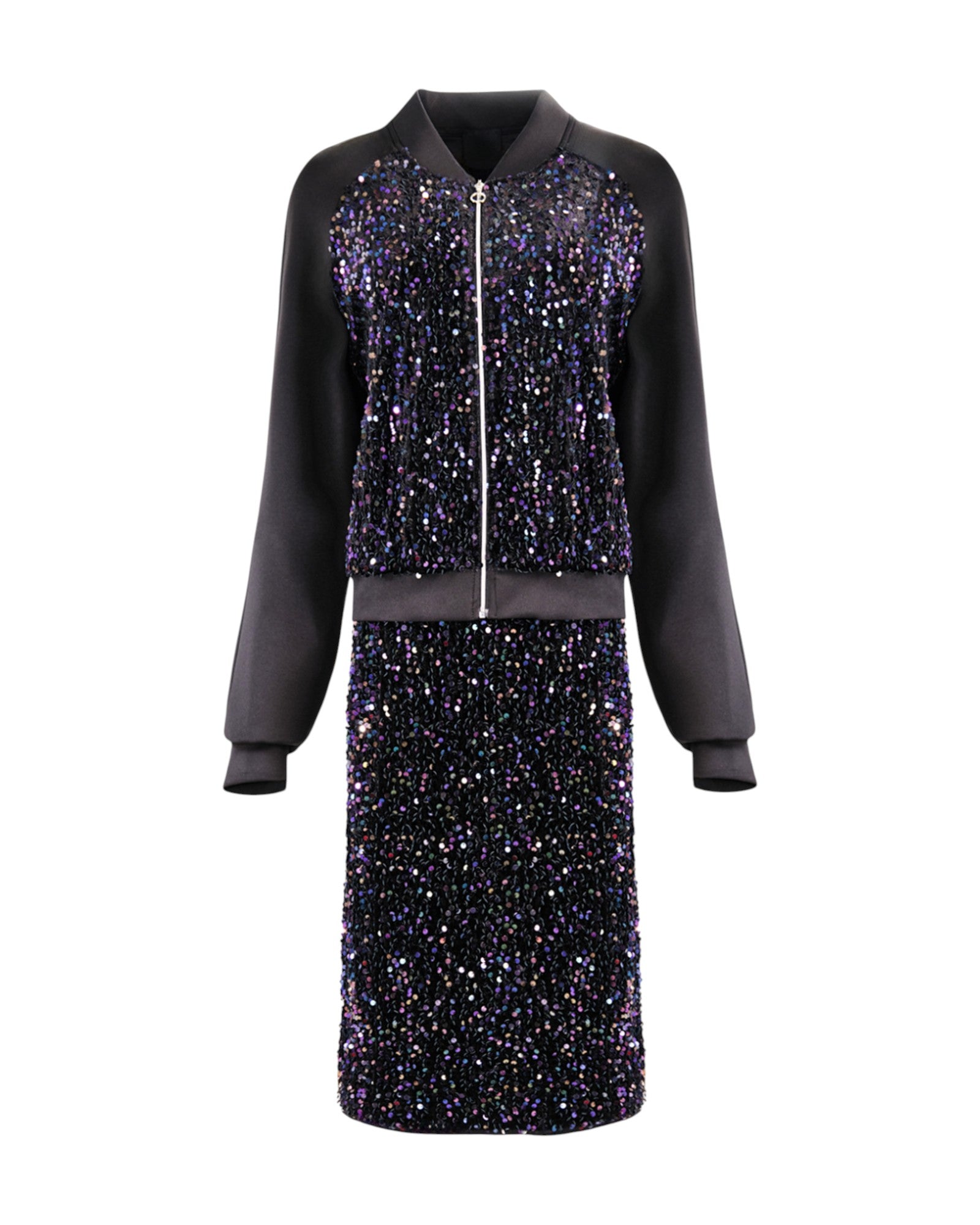 SEQUIN JACKET SKIRT SET