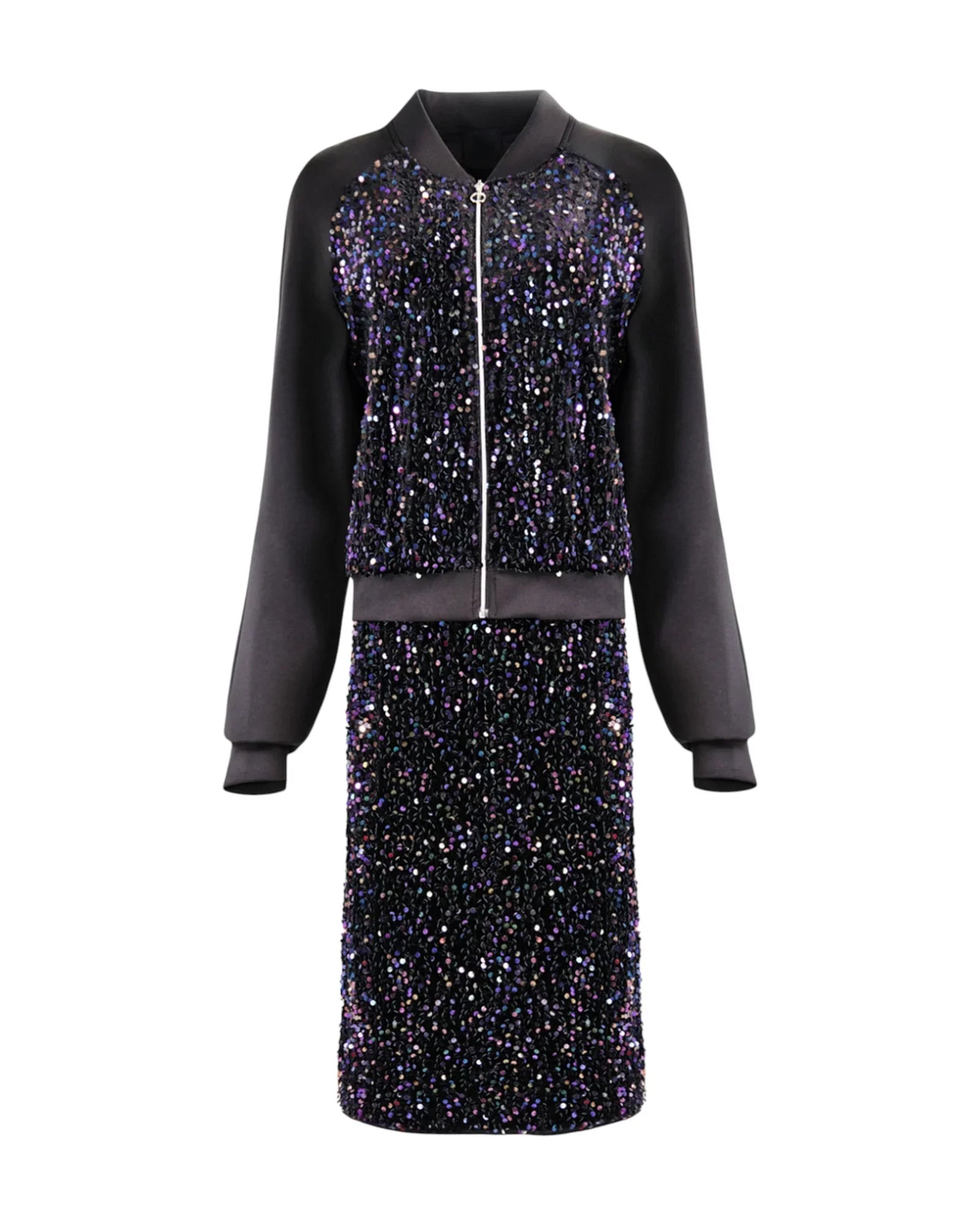 SEQUIN JACKET SKIRT SET