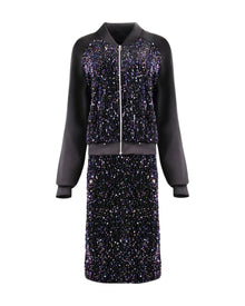 SEQUIN JACKET SKIRT SET